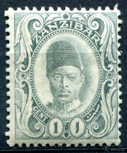 Британские колонии - Султанат Занзибар - 1908/09г. - султан Али ибн Хамуд, 1 с - 1 марка - MH [Mi 88]. #4-B5-122-A-1