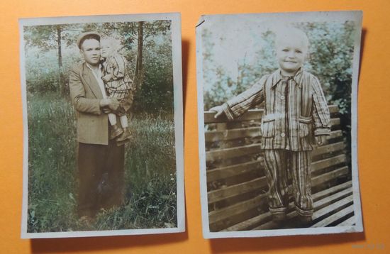 Фото "Мальчик Тема из Лиды", 1945 г., 2шт.