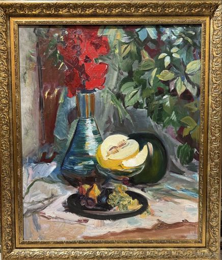 Залозный Н.Г "Натюрморт",1975 г. Холст, масло. Размер 82х69 см.