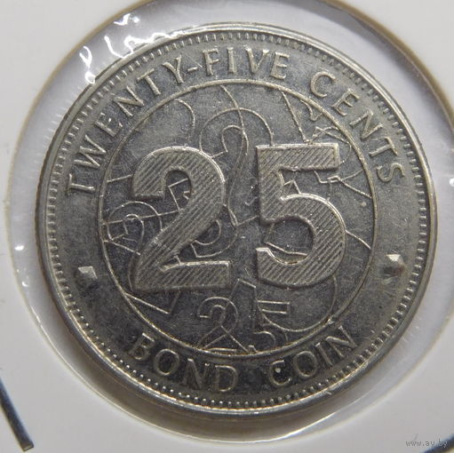 Зимбабве 25 центов 2014 г