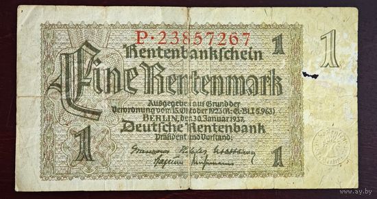 1937 год  Германия 1 рейхсмарка