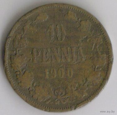 10 пенни 1900 год _состояние VF+