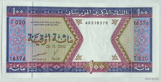 Мавритания 100 угий 2002 г.