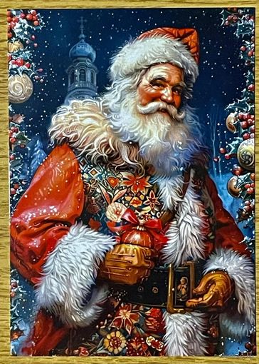 Открытка новогодняя чистая 10х15 см.