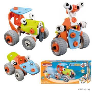 Конструктор Meccano(Франция),Трактор,возраст +4,(СОБИРАЕТСЯ 3 модели техники поочередно,продается лотом)