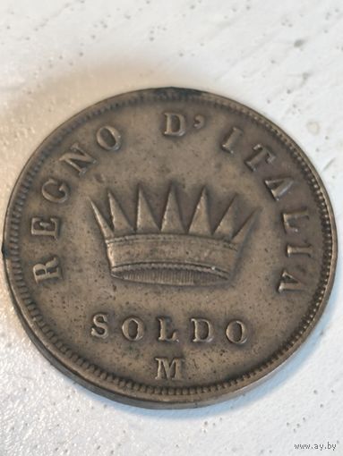 1813 Italy Napoleon rules 1 soldo