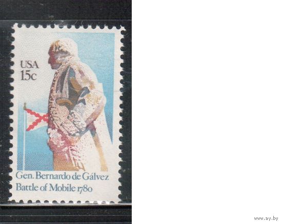 США-1980, (Мих.1433) , ** , Личности,Генерал (одиночка)