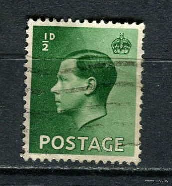 Великобритания - 1936 - Король Эдуард VIII 1/2P - (есть надрыв) - [Mi.193X] - 1 марка. Гашеная.  (Лот 47Fd)-T25P12