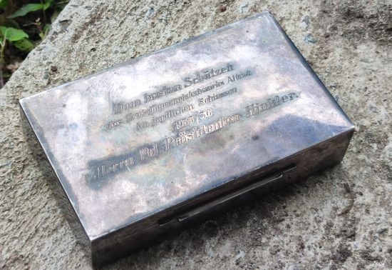 Серебряная наградная шкатулка Германия 1935 год