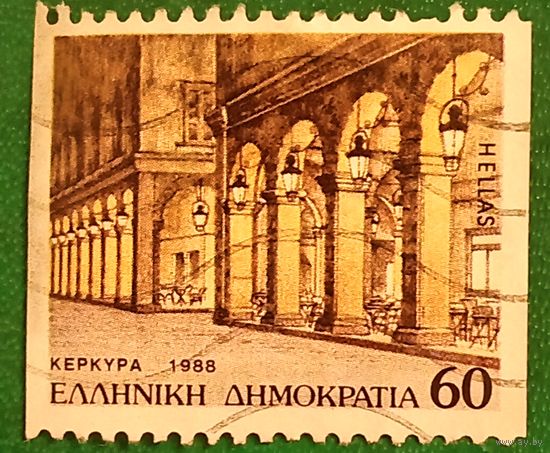 Греция 1988. Набережная Листон в городе Керкира остров Корфу