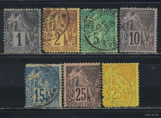 Fr Колонии Единый вып 1881 Вып Торговля Стандарт #46-7,49-51,53-4