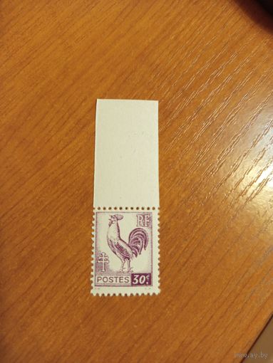 1944 Франция чистая клей MNH** фауна Гальский петух (1-12)