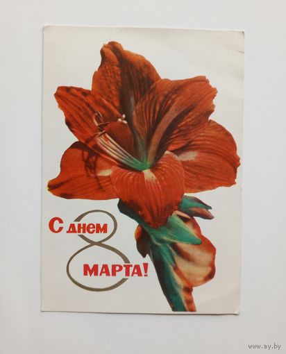 Открытка С Днём 8 марта. А. и М. Ананьины, Е.Удин. 1965 г. Чистая