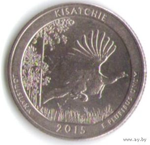 25 центов 2015 г. Парк=27 Национальный лес Кисачи Луизиана Двор P _состояние UNC