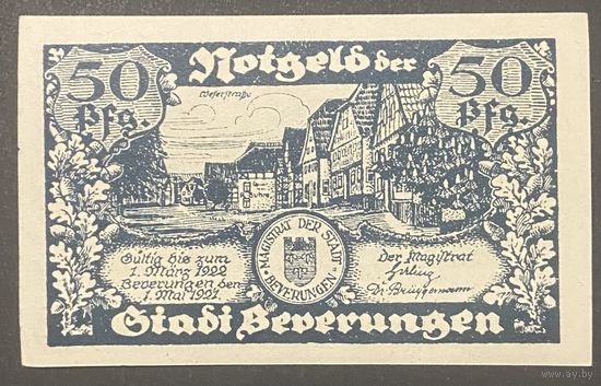 Нотгельд 50 пфеннигов 1922 год. Беферунген,. Веймарская республика