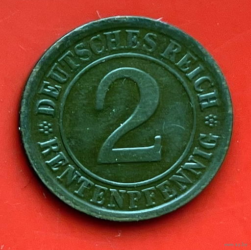 50-06 Германия 2 рентенпфеннига 1924 г.