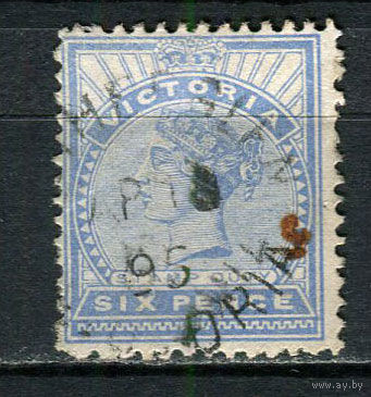 Австралийские штаты - Виктория - 1886/1898 - Королева Виктория 6Р - [Mi.104a] - 1 марка. Гашеная.  (Лот 23HT)-TG3P15