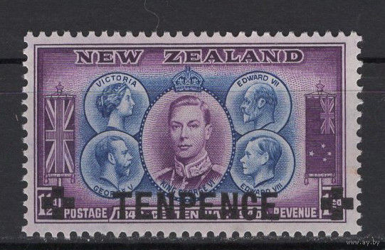 Новая Зеландия 1944** Династия британских монархов Георг VI Новый номинал SG#662