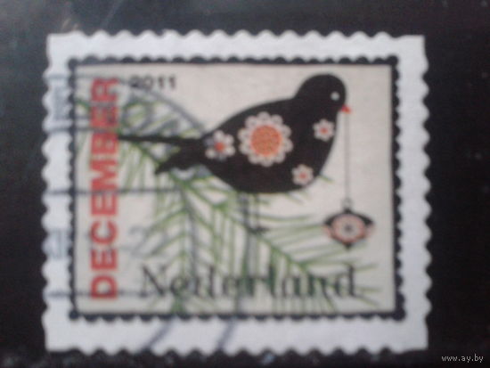 Нидерланды 2011 Новогодняя марка, птица