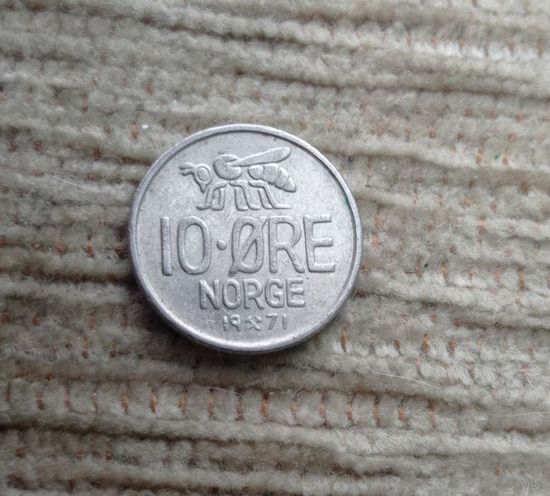 Werty71 Норвегия 10 эре 1971 Пчела