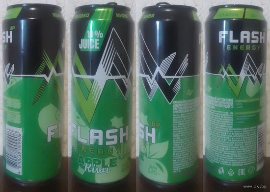 Банка от энергетика FLASH со вкусом Яблоко киви 9 2025 450мл РБ (ОБМЕН/ПРОДАЖА/ТОРГ) 1лот=1шт