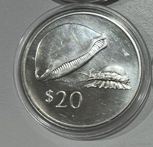 20 долларов 1978 Фиджи 35 грамм серебра!