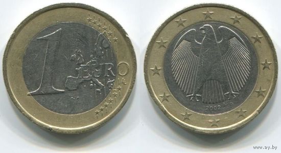Германия. 1 евро (2002, буква G)
