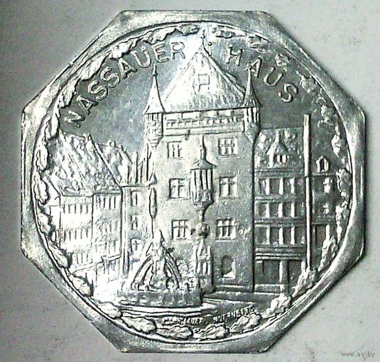 ГЕРМАНИЯ НЮРНБЕРГ 20 пфеннигов 1920 год - ШТЕМПЕЛЬНЫЙ БЛЕСК!