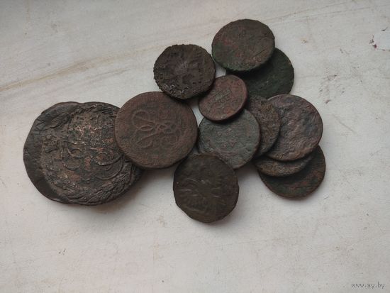 Монеты Екатерины и Елизоветы