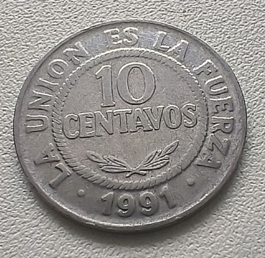 Боливия 10 сентаво, 1991. 5-6-59