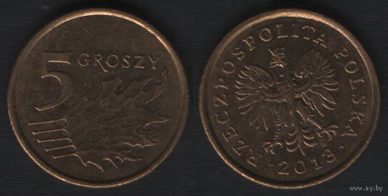 Польша y278 5 грош 2013 год (mw) (стар.тип) надп. вокруг орла (_4
