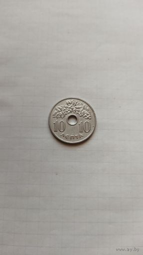 10 лепта 1954 г. Греция.