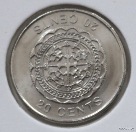 Соломоновы острова 20 центов 2012 год