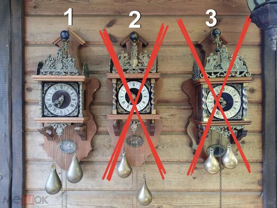 Голландские Настенные Часы Середина ХХ века "ZAANSE CLOCK" 3 шт