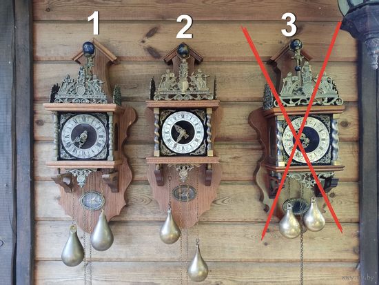 Голландские Настенные Часы Середина ХХ века "ZAANSE CLOCK" 3 шт