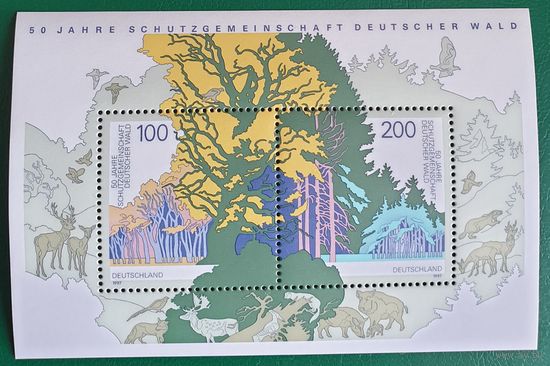 1997 год - 50-летие Общества защиты немецких лесов Германия