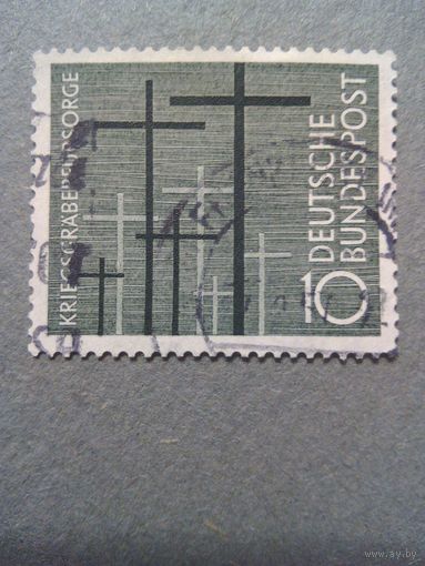 ФРГ. Кресты. 1956г. гашеная