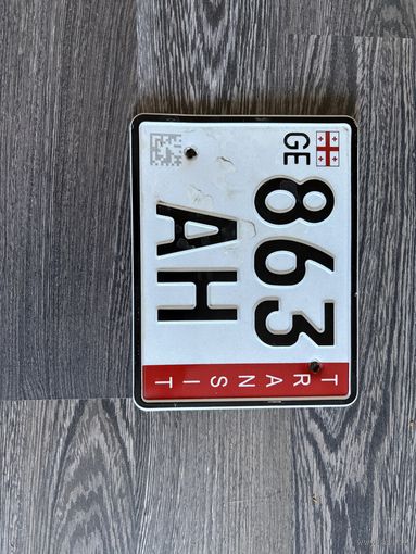 Грузинский автомобильный номер транзит для мотоцикла