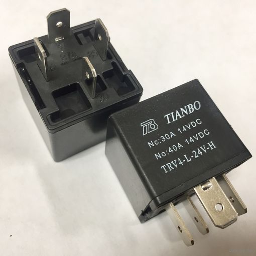 Реле электромагнитное 24 Вольта. Автомобильное 24в. TRV4-L-24VDC-H. Tianbo. 4 ноги