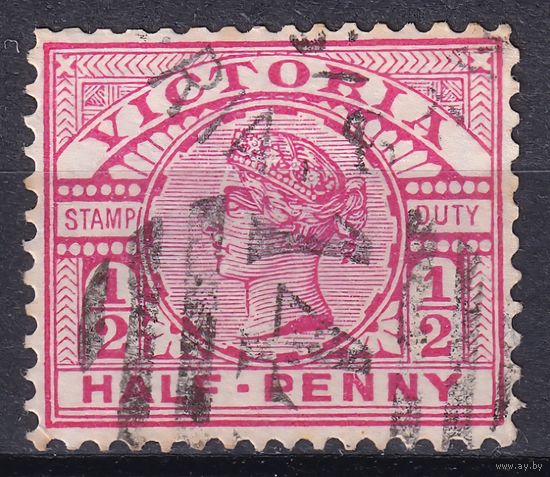 106.Aust. Великобритания. Австралийские штаты. Виктория. Стандарт. 1887 г. 1/2p. Mi.#100a.