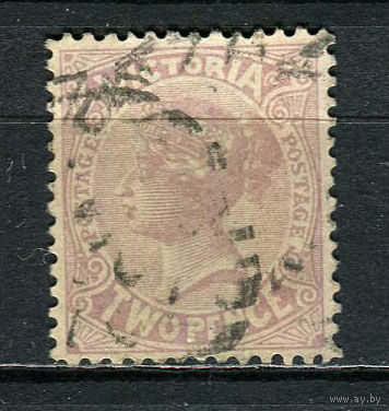Австралийские штаты - Виктория - 1905/1910 - Королева Виктория 2Р - (разновидность цвета) - [Mi.148a] - 1 марка. Гашеная.  (Лот 31HT)-TG3P15