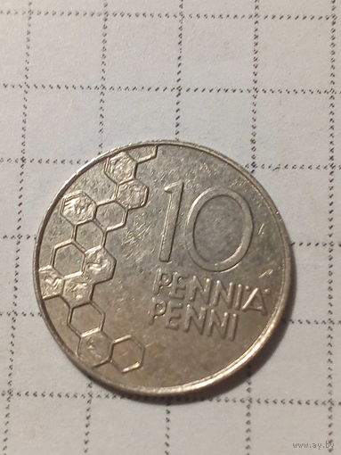 10 пенни Финляндия 1997 год.