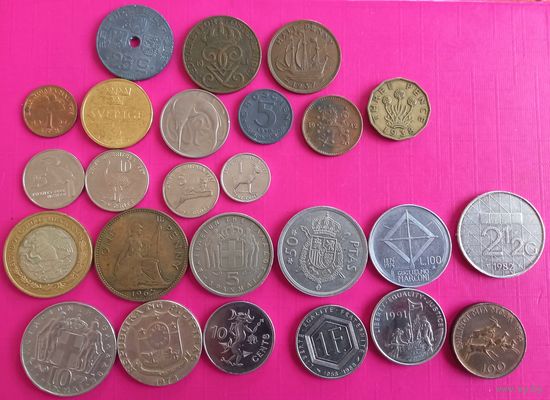 Монеты Разных стран 25 штук