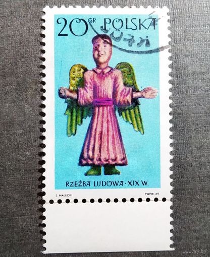Марка Польша 1969 год Скульптура 19-го века