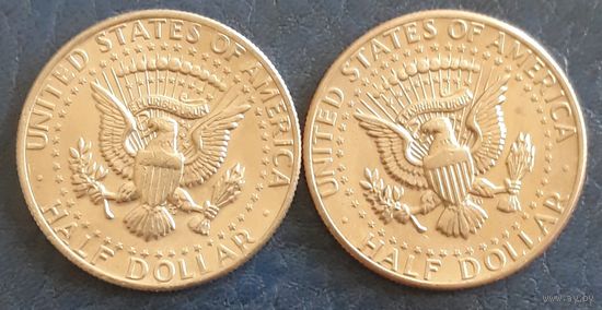 50 центов 1973 США МД Денвер  и Филадельфия. 'UNC