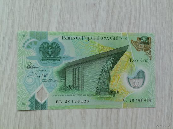 Папуа Новая Гвинея 2 полимер UNC с рубля