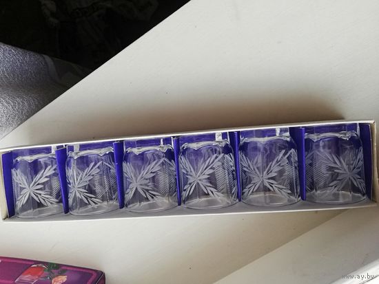 Рюмки хрустальные набор 6шт в подарочной упаковке