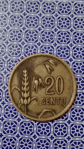 Литва 20 центов 1925