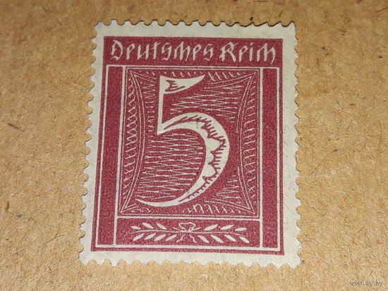 Германия Рейх 1921 Стандарт  Цифры Чистая марка