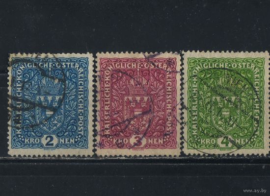 Австро-Венгрия Имп 1916 Герб Стандарт тип I #201-203